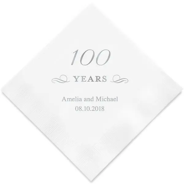 100 Years Bedrukte Servetten