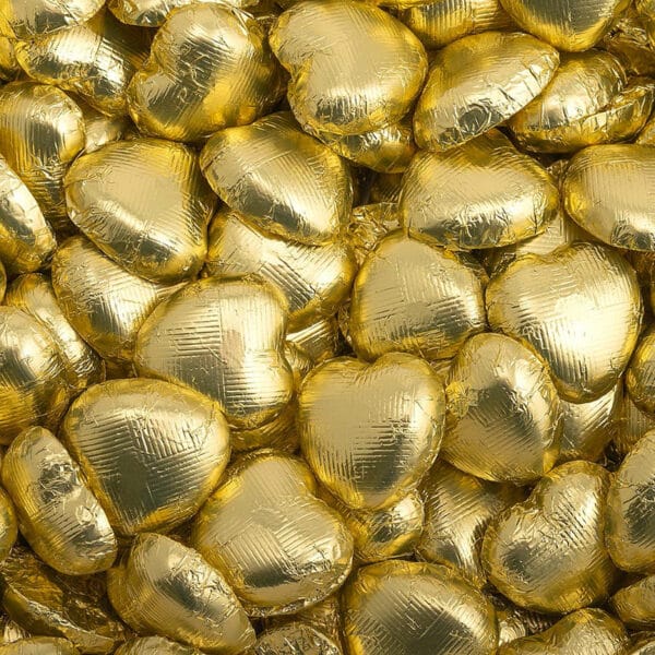 Chocolade Harten in Gouden Folie