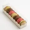 Luxe Macaron Doosjes met Witte Geschulpte Inzet - 190 x 50 x 50 mm - 10 Stuks
