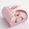 Mini Cupcake Doosjes - Roze Teddybeer - 40 x 40 x 35 mm - 10 stuks