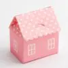 Roze Doosjes - Polka Dot Huis 6 x 4 x 7 cm - 10 stuks