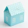 Blauwe Doosjes - Polka Dot Huis 6 x 4 x 7 cm - 10 stuks