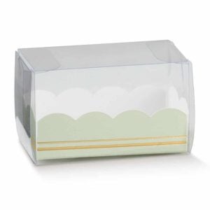 Luxe Macaron Doosjes met Groene Inzet - 8 x 5 x 5 cm - 10 Stuks