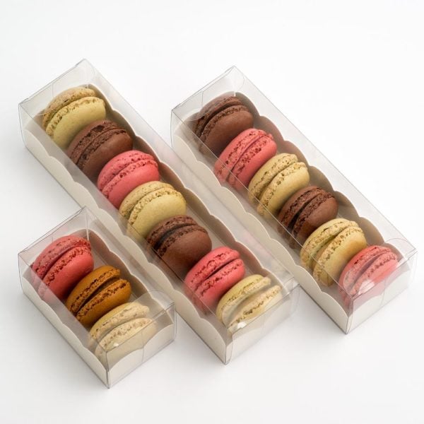 Luxe Macaron Doosjes met Roze Inzet - 8 x 5 x 5 cm - 10 Stuks - Afbeelding 2