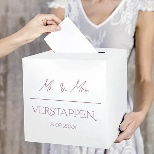 Mr & Mrs Enveloppendoos Gepersonaliseerd