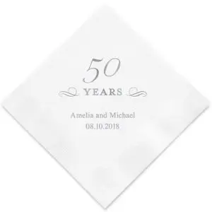50 Years Bedrukte Servetten