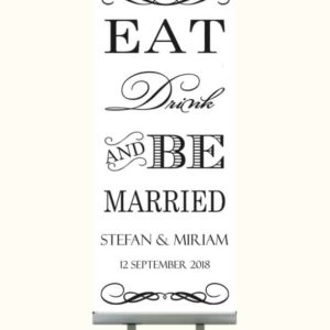 Eat Drink Be Married Trouwbanner