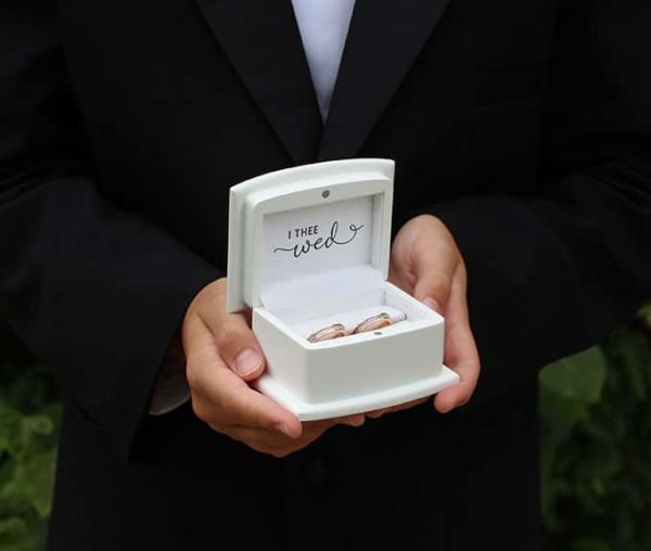 Ringendoos Wit "With These Rings" - Afbeelding 3