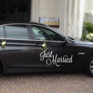 just married auto sticker