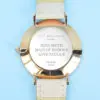Modern - Vintage Leren Dames Horloge Stone Gepersonaliseerd