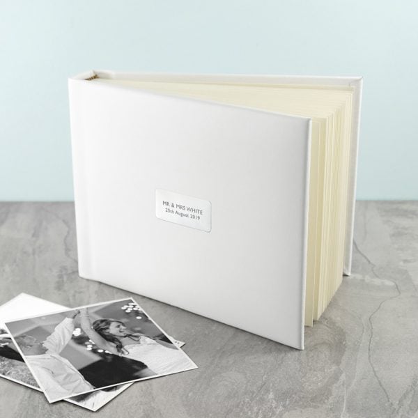 Gepersonaliseerd wit lederen fotoalbum - Afbeelding 3