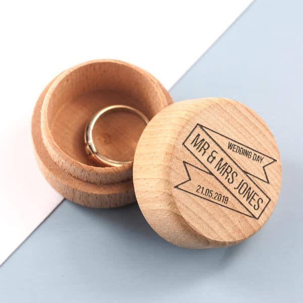 Gepersonaliseerd Ringendoosje Hout - Afbeelding 3