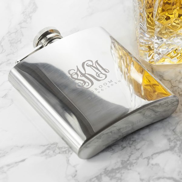 Best Man Heupfles met monogram - Afbeelding 3