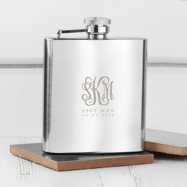 Best Man Heupfles met monogram - Afbeelding 5