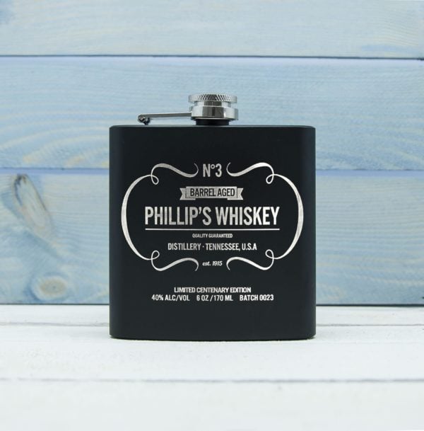 Gepersonaliseerd Heupfles Whiskey Vintage - Afbeelding 2