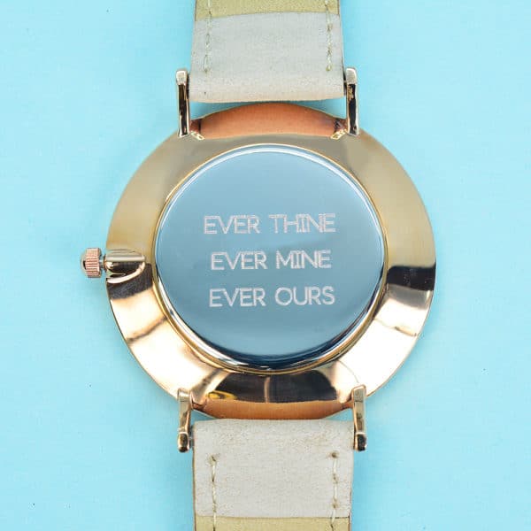 Modern - Vintage Leren Dames Horloge Stone Gepersonaliseerd - Afbeelding 5