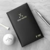 Gepersonaliseerde luxe lederen golfnotities boek