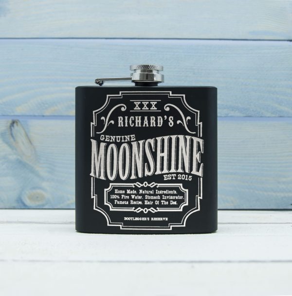 Gepersonaliseerde Heupfles Moonshine Vintage