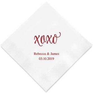 'xoxo' Bedrukte Servetten